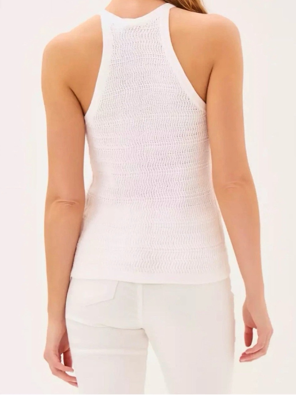 NWT Lilly Pulitzer LARGE EMRA SWEATER TANK in โResort Whiteโ MSRP โจ๐ฒ128